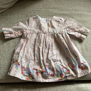 Baby Gap 0-3 months rainbow stripe floral dress